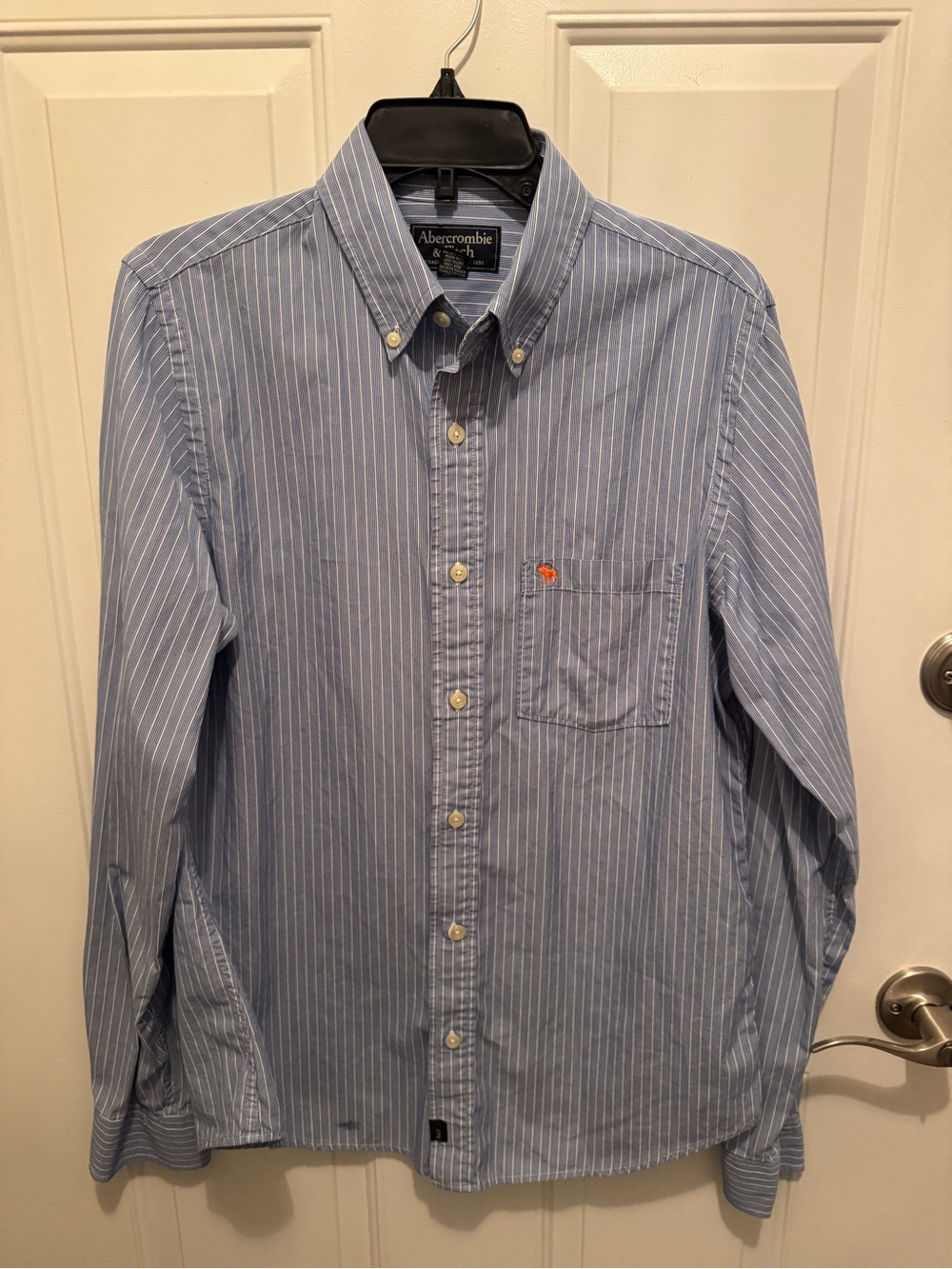 Abercrombie & Fitch Light Blue Pinstripe Button-Down Shirt